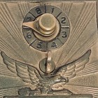 Antique Brass Metal And Glass Post Office Mail Box Door  84 Soaring Eagle Crafts