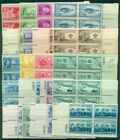 Lot Of 25 Us Plate Blocks   Mostly 3  Cent  Lot  6741