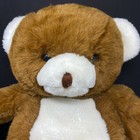 Vintage Kids Gifts Brown And White Teddy Bear Plush 17  Stuffed Animal Weighted