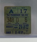 New York Rangers Franchise Record 12 Goals In One Game  11 21 1971 Ticket Stub