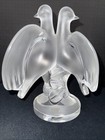 Lalique Crystal Ariana Two Doves Large Figurine 8 1 4    Tall