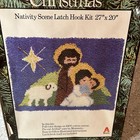 Caron Christmas Nativity Scene Latch Hook Rug Kit 27 X 20 Craft 1978 Jesus Lamb