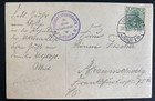 1912 Frankfurt Germany Rppc Postcard Cover To Brunswick Zeppelin Victoria Luise