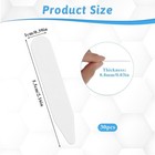 30 Pcs Men   s Collar Stays Plastic Shirt Collar Inserts Dress Shirt Tabs White