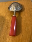 Vintage Red  Bakelite Handle Large Serving Mash Potato Spoon