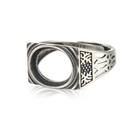 Ring Blank For 10x12mm Oval Cabochons 925 Silver Adjustable Band Ring Setting