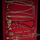 Native American Style Beaded Pendant Necklaces Turquoise Coral Sterling Silver