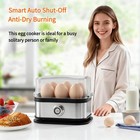 Rapid Egg Cooker 6 Eggs Capacity Electric Stainless Steel  Soft  Medium  Hard   