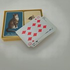 Vintage Chesapeake And Ohio Railway Cat Playing Cards Ivory Color Case Two Sets