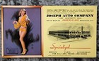Vintage 1940s Advertising Ink Blotter Joseph Auto Repair Buffalo Ny Art Decor