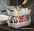 Under Sink Organizer 2 Tier Kitchen Rack Storage Shelf W  Sliding Cabinet Drawer