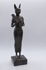 Rare Ancient Egyptian Antiquities Cat Statue Of Goddess Bastet Cat Egyptian Bc