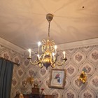 1 12 Ceiling Light Chandelier Corded Electric Gold Metal Victorian Dollhouse