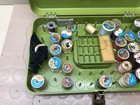 Vintage Plastic Wil-hold Wilson Green Sewing Thread Box Holder Spools Thread
