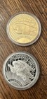 Copy 1933 Liberty Standing Eagle  20 Dollar Coins Usa Gold-silver Plated Read
