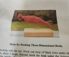 Three Dimensional Hooked Cardinal Kit Jessie Marshall Storrs Ct 3-d Hooking Bird