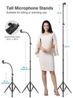 Aluminum Foldable Microphone Stand 82     Tall   Height Adjustable Mic Stand Boom 