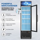 Commercial Merchandiser Refrigerator 14 8 Cu ft Glass Door Beverage Fridge Etl