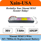 36v 7 8ah 280wh Replacement Battery For Xiaomi M365 Electric Scooter 2-wiers