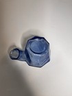 Stunning Blue Teakettle Glass Ink Bottle  Octagonal  Sheared Rim 