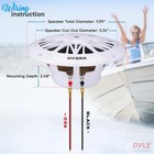 6 5  Dual Marine Speakers - 200w Waterproof Outdoor Stereo Sound System - White