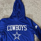 Dallas Cowboys Shirt Mens Medium Blue Nfl Football Nike Dri Fit Pullover Hoodie