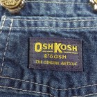 Vintage Oshkosh Bgosh Overalls Infant 3-6m Blue Denim Shortalls Vestbak Usa 90s