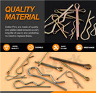 208pcs 11 Sizes Colored Zinc Plated Cotter Pin And R Clips Assortment Kit R