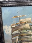 Vintage Nautical Clipper Ship Picture Print Framed 10   x12   