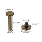 25 Sets Chicago Screws 25mm L Brass Chicago Screw Slotted Screw Rivets Bronze