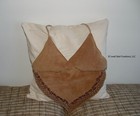 Motorcycle Biker Lady Throw Pillow Cover  Zipper  20  X 20   Artisan Made