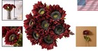 Exquisite 7pcs Silk Sunflowers With Long Stems - Perfect For Parties   Weddings