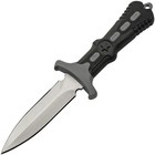 Neck Knife   Rite Edge Fixed-blade Double Edge Dagger 6 5in  Overall Black gray