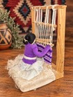 Vintage Flying W Ranch Weaver Doll Wooden Loom Baby Southwestern Folk Art 8in