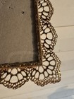 Vintage Metal Filigree Gold Tone Ornate Picture Frame 4 X 6 With Glass Easel