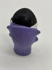 Vintage 80s Rubber Pencil Topper Eraser Green Vampire With Purple Cape- Spooky