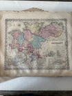 1855 Colton s Atlas Hand Colored Engraving Map Germany