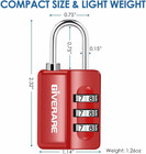 4 Pack Combination Lock  3-digit Padlock Keyless  Resettable Luggage Locks For B
