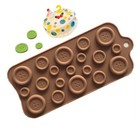3pcs Multi Size Button Silicone Chocolate Mold Biscuit Mold Easy To Clean