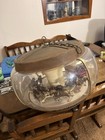 Vintage Budweiser Champion Clydesdale Team Hanging Globe Light Fixture untested 