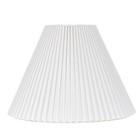 White Knife Pleat Lamp Shade 11in Height Round Spider Fitter Accents Home Decor