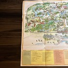 Vintage 1974 Walt Disney World Magic Kingdom Park Guide Map Poster 39in  X 31in 