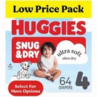 Huggies Snug   Dry Baby Diapers Size 4 64 Count 2-pack