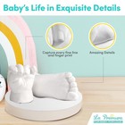La Premura Baby Keepsake Hand Casting Kit With Shadow Box Frame - Plaster Han   