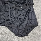 3 Pair Bali 2142 Black S 5 100  Nylon Satin Full Cut Brief Panties High Waist