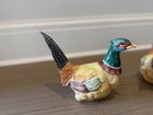 Pair Of Vintage Pheasant Figurines     Hand Painted     Made In Italy   Vietri