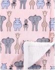Versatile Pink Safari Baby Blanket - Plush Mink   Sherpa  Perfect For Strollers
