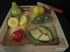 Melissa And Doug Cutting Fruit Wooden Toy Set Pretend Kitchen Food 