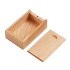 Small Wooden Box With Sliding Lid Walnut Wood Box With Lid Top For Wedding Gifts