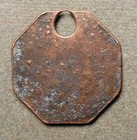 Dog License Tax Tag  Minneapolis Dog License  1936   2090  Brass  Octagonal  26m
